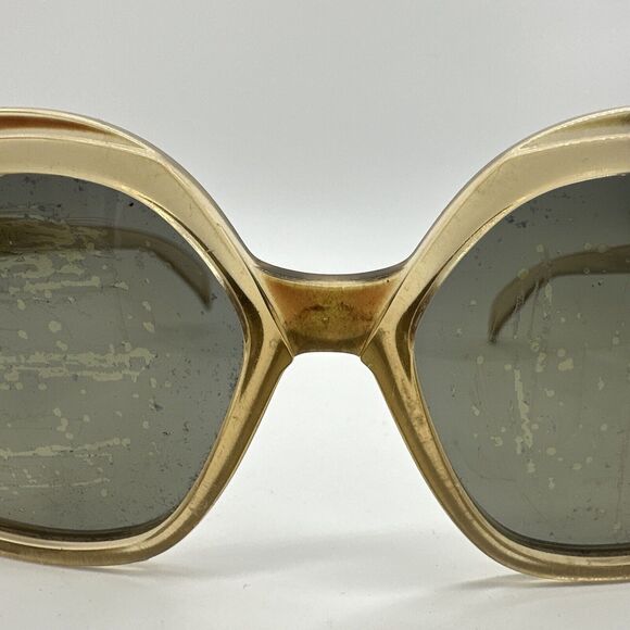 Cool Ray 137 Oversized Retro Fun Sunglasses 1960s Vtg Tawny Brown Plastic READ - Picture 4 of 9